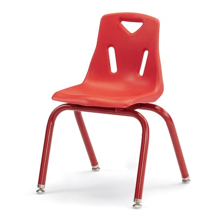Jonti-Craft Berries Stacking Chair with Powder-Coated Legs, 14 in. Ht, Red 8124JC1008